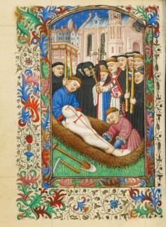 Burial in a Churchyard; Book of Hours, about 1430-1440. Creator: Fastolf Master.