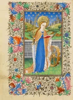 Saint Catherine of Alexandria; Book of Hours, about 1430-1440. Creator: Fastolf Master.