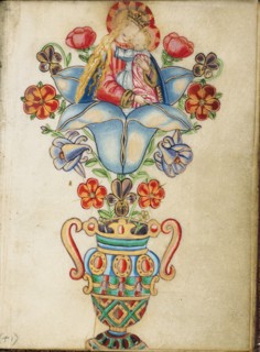 The Virgin and Child in the Calyx of a Flower; Book of Hours, about 1430-1440. Creator: Fastolf Master.