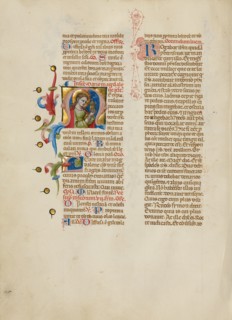 Initial M: Mary Magdalene; Missal, between about 1389 and 1400. Creator: Master of the Brussels Initials.