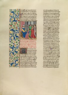 The Embassy from John of Gaunt before the King of Portugal; c1380s, about 1480-1483 Creator: Master of the Copenhagen Caesar.