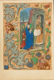 The Presentation in the Temple; Crohin-La Fontaine Hours, (about 1480-1485?). Creators: Master of the Dresden Prayer Book, Workshop of the Master of the Dresden Prayer Book.