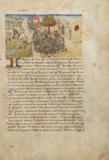Ireland (Hibernia); Livre des merveilles du monde (Book of the Marvels of the World), about 1460-65. Creator: Master of the Geneva Boccaccio.