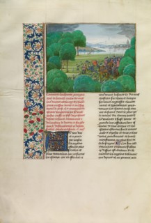 The Scottish Defeating the English and Capturing Henry and Raoul Percy, c1388, about 1480-1483. Creator: Master of the Getty Froissart.