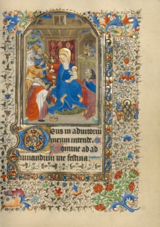 The Adoration of the Magi; Book of Hours, about 1420-1430. Creator: Master of the Harvard Hannibal.