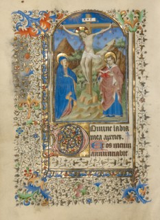The Crucifixion; Book of Hours, about 1420-1430. Creator: Master of the Harvard Hannibal.