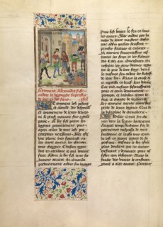 Alexander Orders the Destruction of His Army's Excess Baggage, about 1470-1475. Creator: Master of the Jardin de vertueuse consolation.
