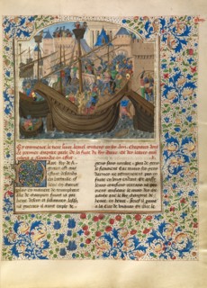 Alexander Attacks the City of Tyre; Livre des fais d'Alexandre le grant, about 1470-1475. Creator: Master of the Jardin de vertueuse consolation.