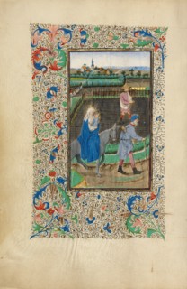 The Flight into Egypt; Llangattock Hours, 1450s. Creator: Master of the Llangattock Hours.
