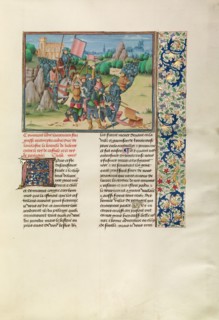 The Battle of Aljubarrota, 1385; Chroniques (Book Three), about 1480-1483. Creator: Master of the Soane Josephus.