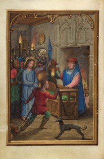 Christ before Annas; Prayer Book of Cardinal Albrecht of Brandenburg, about 1525-1530. Creator: Simon Bening.