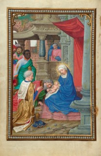 The Adoration of the Magi; Prayer Book of Cardinal Albrecht of Brandenburg, about 1525-1530. Creator: Simon Bening.