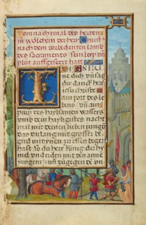 Border with the Meeting of Abraham and Melchizedek, about 1525-1530. Creator: Simon Bening.