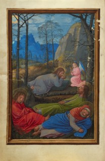 The Agony in the Garden; Prayer Book of Cardinal Albrecht of Brandenburg, about 1525-1530. Creator: Simon Bening.