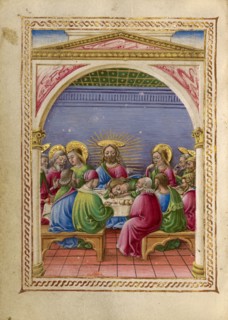 The Last Supper; Gualenghi-d'Este Hours, about 1469. Creator: Taddeo Crivelli.