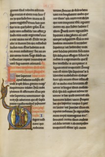 Initial D: Solomon Giving a Sword to a Young Man; Marquette Bible, about 1270. Creator: Unknown.