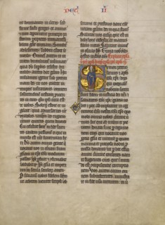 Initial S: Saint Peter with a Key; Concluding Volume of a Bible, about 1260-1270. Creator: Unknown.