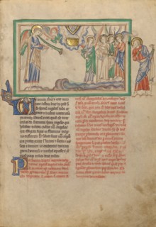 The Sixth Trumpet: The Angel at the Euphrates; Dyson Perrins Apocalypse, about 1255-1260. Creator: Unknown.