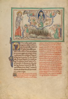 Heavenly Praise of the Victor over the Harlot; Dyson Perrins Apocalypse, about 1255-1260. Creator: Unknown.