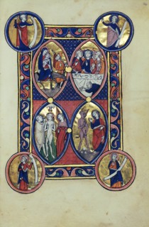 The Flight into Egypt: The Baptism of Christ: The Supper at Bethany..., about 1250-1260. Creator: Unknown.