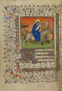 The Flight into Egypt; Book of Hours, about 1400-1410. Creator: Unknown.
