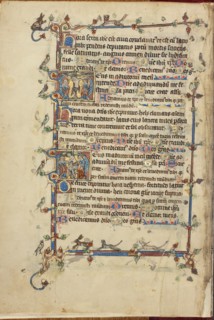 Initial D: The Crucifixion: Initial D: The Deposition; Ruskin Hours, about 1300. Creator: Unknown.