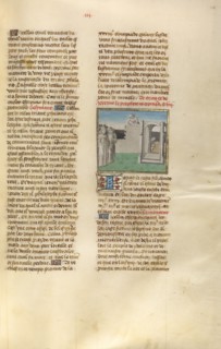 King Ozias Ordering the Rebuilding of the Walls of Jerusalem; Miroir Historial, about 1475. Creator: Unknown.