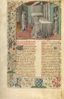 The Conception of Alexander the Great; Miroir Historial, about 1475. Creator: Unknown.