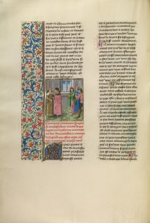 The Portuguese Ambassador Lawrence Fongasse before John of Gaunt, Duke of Lancaster, c1380s,. Creator: Unknown.