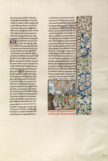 The English Capturing the Flemish Fleet and Burning Flemish Towns, c1380s, c1480-1483. Creator: Unknown.