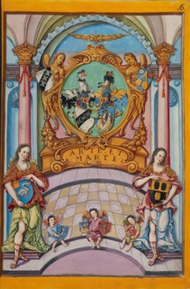 Second Frontispiece with the Derrer Coat of Arms; Genealogy of the Derrer Family, about 1626-1711. Creator: Unknown.