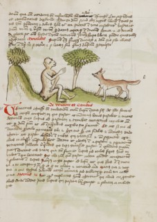 A Monkey Speaking to a Fox; Fables, third quarter of 15th century. Creator: Unknown.