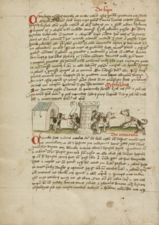 Two Dogs Barking and Cubs; Fables, third quarter of 15th century. Creator: Unknown.