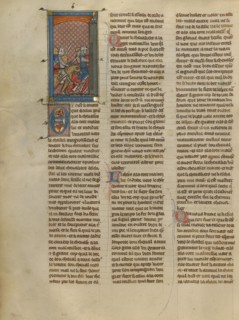 Mordret and Knight à la cote mal taillée Pursuing Two Knights, about 1320-1340. Creator: Unknown.