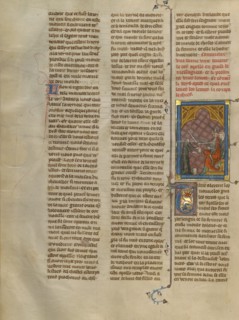 Apollo l'Aventureus Killing a Woman Disguised as a Messenger, about 1320-1340. Creator: Unknown.
