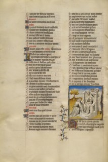 Virginius Kneeling with the Severed Head of his Daughter Virginia before the..., about 1405. Creator: Unknown.