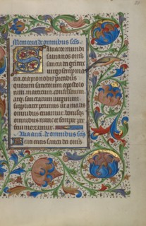 Decorated Initial S; Book of Hours, about 1450-1455. Creator: Unknown.