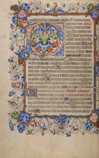 Decorated Initial D; Psalter, 1420-1430. Creator: Unknown.