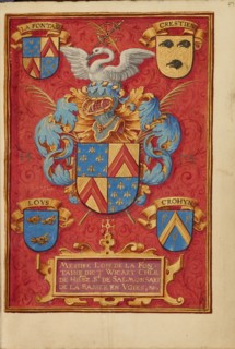 Arms of Lois de la Fontaine; Crohin-La Fontaine Hours, (about 1480-1485?). Creator: Unknown.