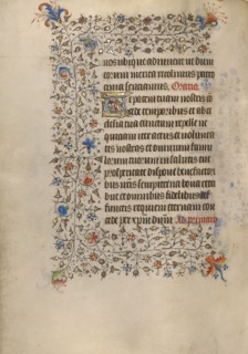 Decorated Text Page; Book of Hours, about 1420. Creator: Unknown.