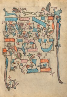Decorated Text Page; Rothschild Pentateuch, 1296. Creators: Unknown, Elijah ben Meshallum.