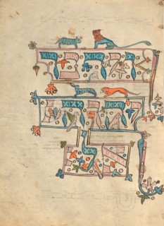 Decorated Text Page; Rothschild Pentateuch, 1296. Creators: Unknown, Elijah ben Meshallum.