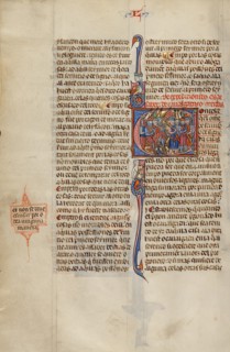 Initial C: A King on Horseback with his Army; Vidal Mayor, about 1290-1310. Creator: Unknown.