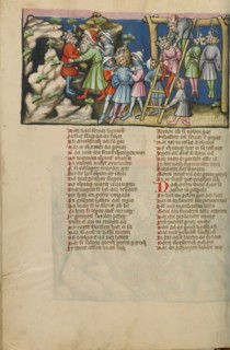 The Hanging of the Five Kings; Weltchronik, about 1400-1410. Creator: Unknown.