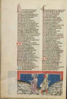 The Parting of Abraham and Lot; Weltchronik, about 1400-1410. Creator: Unknown.