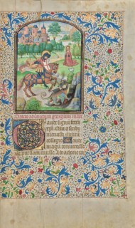 Saint George and the Dragon; Arenberg Hours, early 1460s. Creator: Willem Vrelant.