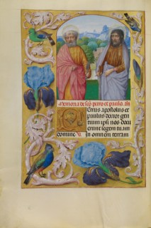 Saints Peter and Paul; Spinola Hours, about 1510-1520. Creator: Workshop of Master of the First Prayer Book of Maximilian.
