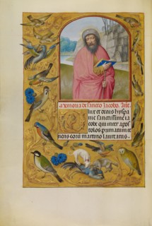 Saint James as a Pilgrim; Spinola Hours, about 1510-1520. Creator: Workshop of Master of the First Prayer Book of Maximilian.