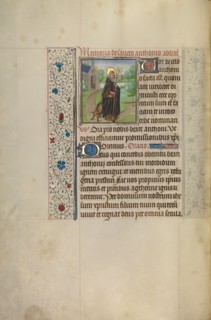 Saint Anthony; Arenberg Hours, early 1460s. Creator: Workshop of Willem Vrelant.