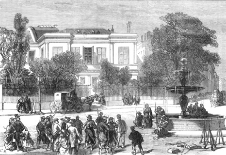 House of M. Thiers, Place St. Georges, Paris, 1871. Creator: C. R..